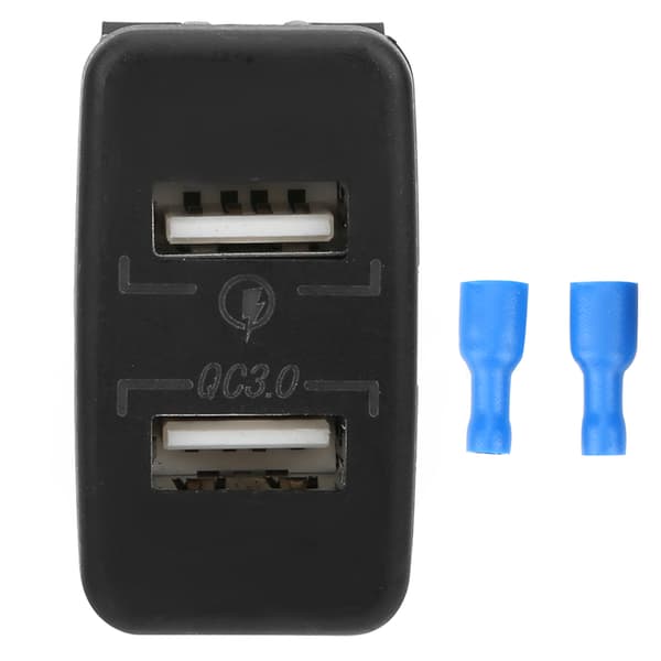 Dobbelt USB Billader Strømstik Passer til Toyota til Telefoner MP3-afspillere Digitalkameraer Blå