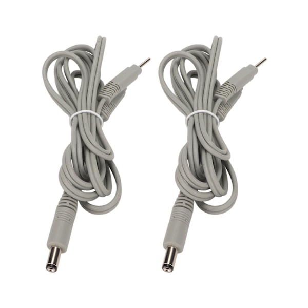 2st 4.9ft stifttyp ledningar Kabel 5521 2856 Ersättningsstiftkontakt TENS-tråd för terapeutisk maskin grå