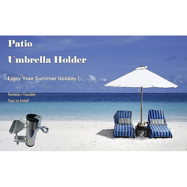 Patio sateenvarjo kiinnityspidike - hopea parvekkeen aurinkovarjo tukipidike