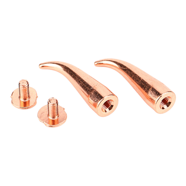 100 set spikar och nitar roséguld stark mässing exakt gänga punk stil metallplätering kon spikar för DIY kläder 7x26mm