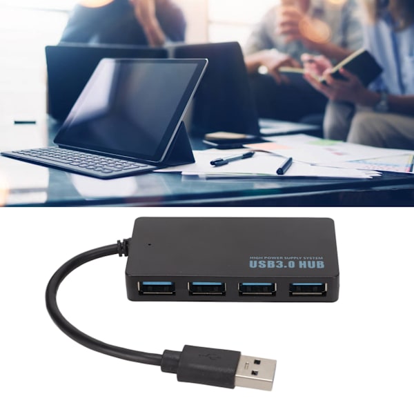 USB Hub 3.0 Ultratunn bärbar 4 portar 5 Gbps Höghastighets stabil dataöverföring dockningsnav