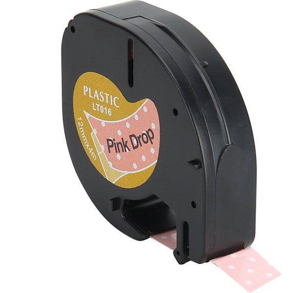Print Label Tape Cute Ribbon Thermal Paper Pink Drop for Dymo Labeler Labeling Machine 12mm