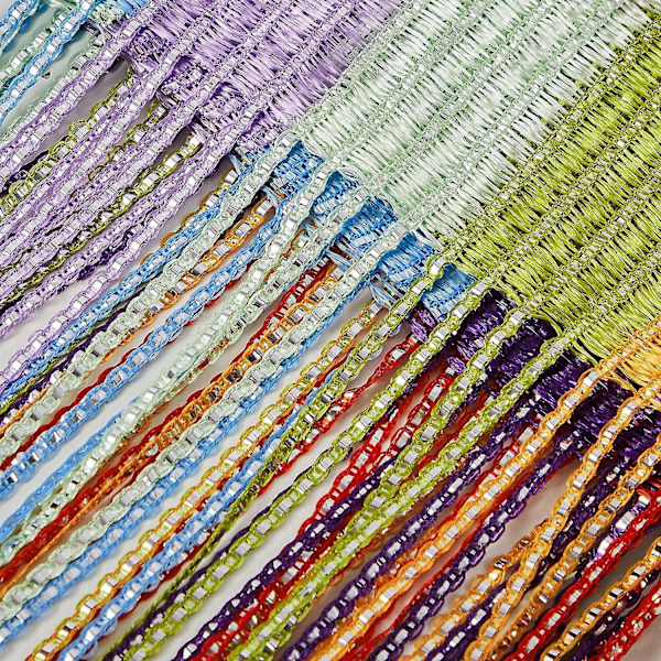 Flugdörrsgardin, Paljetttrådgardin Stringpaneler 100x200 cm, Färgrik, 1 Styck