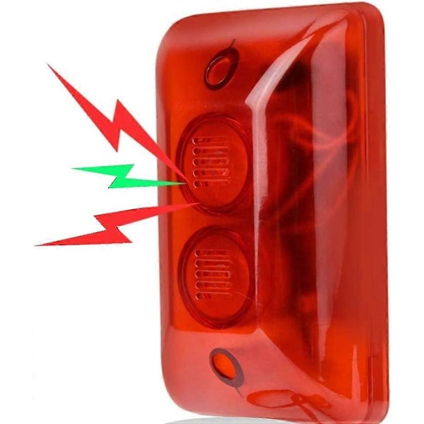 12V DC Kablet Alarm Strobe Sirene, Lyd Sirene, Blinkende Lys, Nødadvarselslys til Hjemmesikkerhedssystem