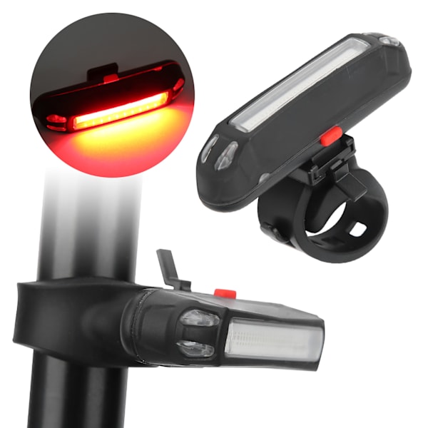Polkupyörän takavalo USB-latauksella Turvallisuusvaroitus Takavalo PyöräilyajovarusteetWR01B Punainen Vihreä Sininen