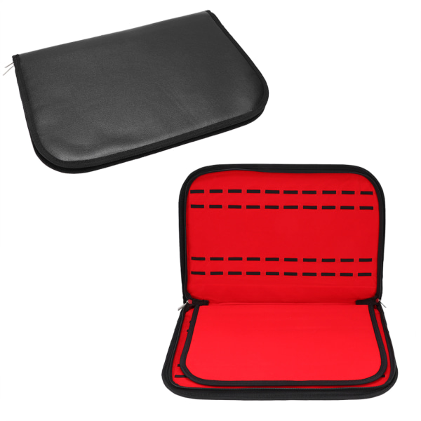 20 Slot PU Lint Watch Opbevaringsboks Organizer Lynlås Collection Case Container Decoration