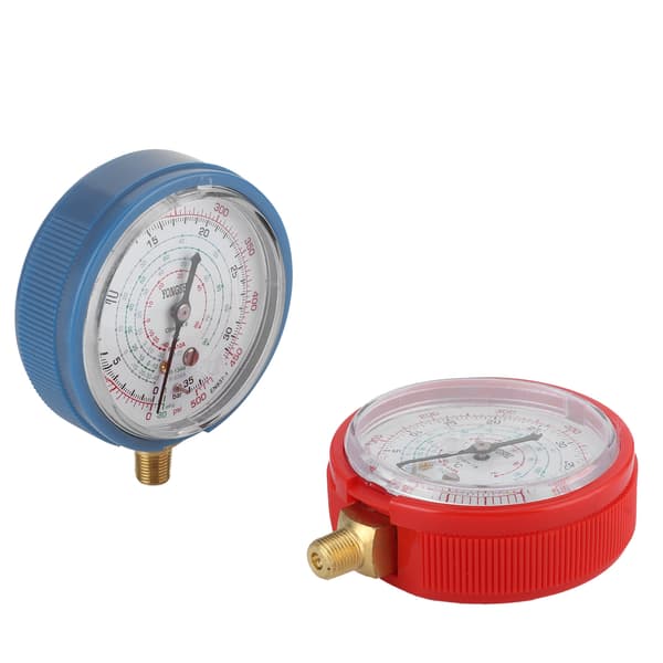 Airconditionings Fluorid Tryk Måler Høj/Lav Tryk Meter AC Reparationsværktøj