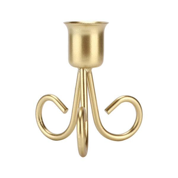 Smidesjärnsljusstake Nordisk Retro Geometrisk Aromaterapi Ljusstake Stativ Heminredning Guld