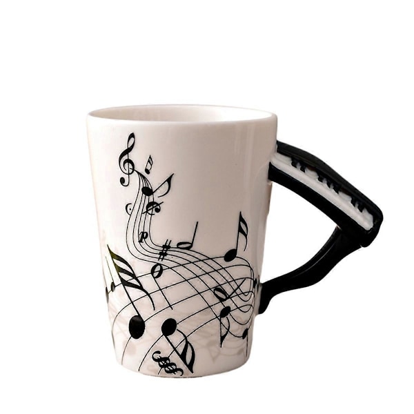 Musikk Keramisk Krus Søt Kaffe Te Melk Notelinje Krus, Piano