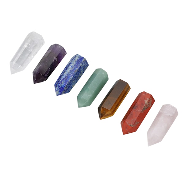 7 st Healing Wand Set Bärbar Meditationsterapi Chakra Balanserande Energi Sten Heminredning Present
