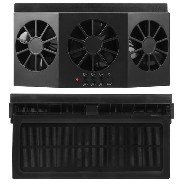 Bärbar soldriven bilventilator Bil luftventilationskylfläkt