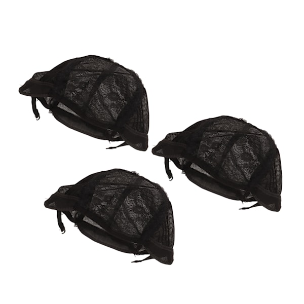 3 st perukmössor för att göra peruker med elastiskt band nylon andningsbar för kvinnor Cosplay