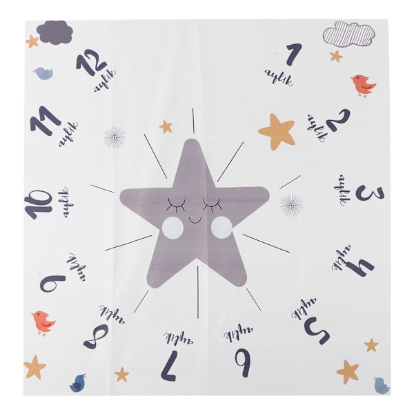 Star Pattern Newborn Photography Cloth Cute Portable Infant Baby Milestone Cloth