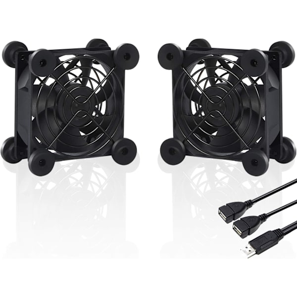 80 mm blæser USB-drevne blæsere Stille computerkøling 5v blæser kompatibel til pc/Xbox/Playstation/TV Box osv.