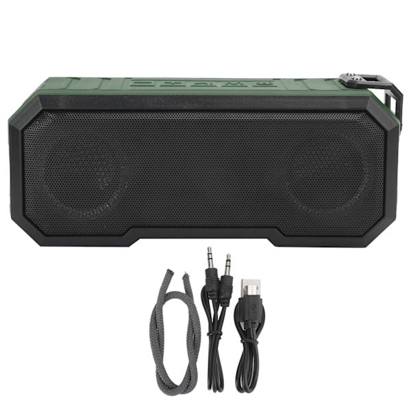 X8 True Wireless Bluetooth 5.0-høyttaler IPX7 vanntett lysende utendørs subwoofer grønn