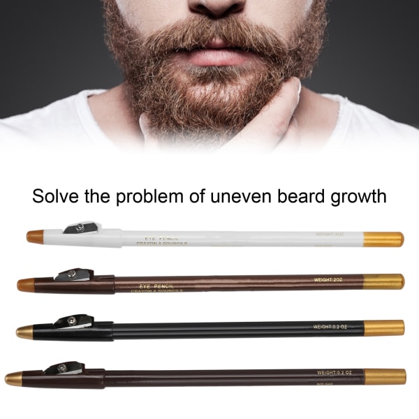 4 stk Barber blyant med spidser hårgrænse skæg blyant hår skæg form tilbehør