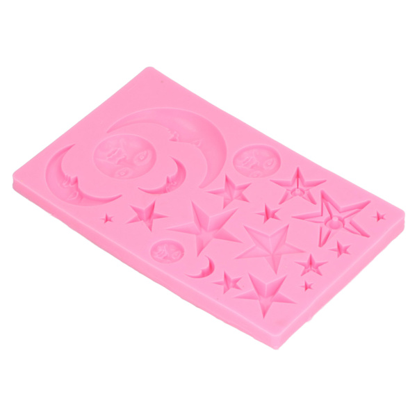 Sol Måne Stjerne Kage Fondantforme Silikone Cupcake Dekorationsforme til budding is