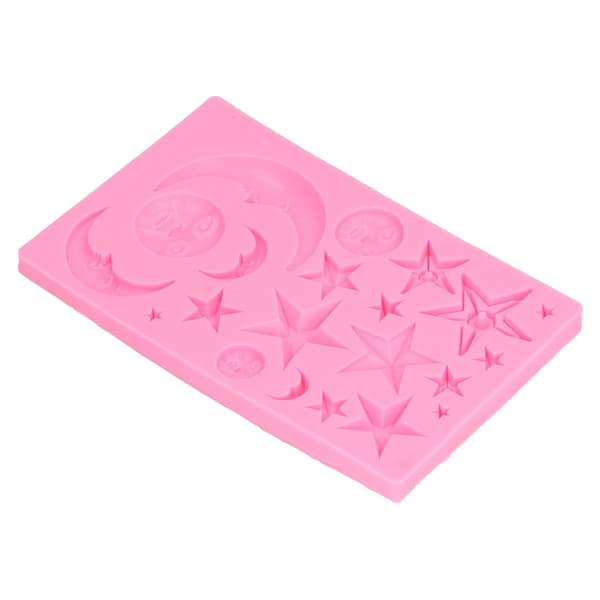 Sol Måne Stjerne Kake Fondant Former Silikon Cupcake Dekor Former for Pudding Iskrem