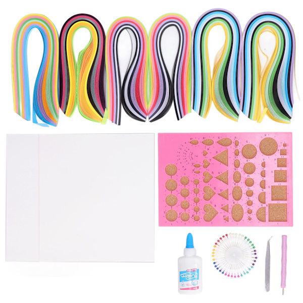 Paperiset quilling-sarjat opiskelijoille aikuisille tee-se-itse askartelu taide Värillinen paperi Käsintehty paperi Quilling-piirustustyökalut