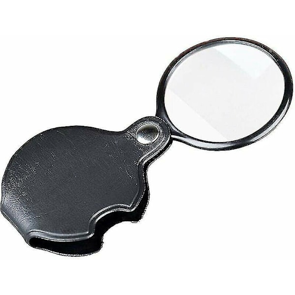 Mini taskumikroskooppi 20x kokoontaitettava kannettava korujen suurennuslasi metallisuojuksella
