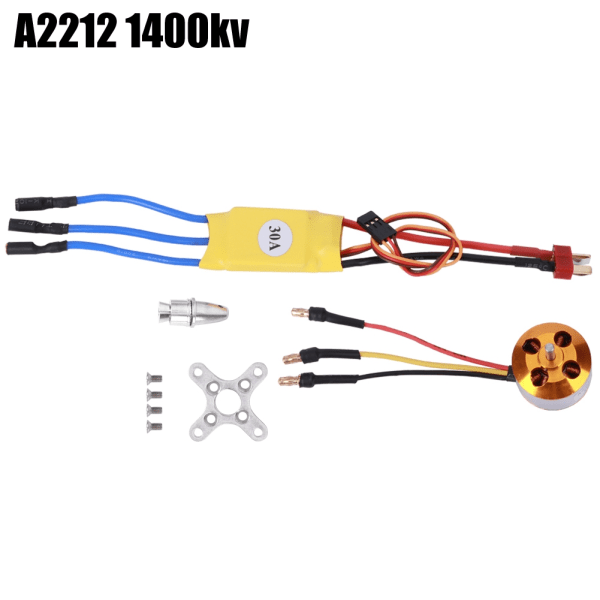 30A ESC gul A2212 KV1000 / KV1400 / KV2200 børsteløs motor for fjernkontrolldrone (A2212 KV1400)