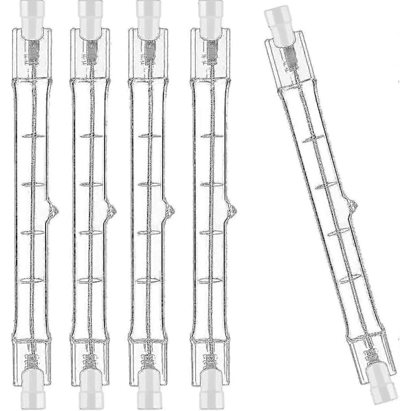 R7s Halogenpære 118mm 200w 230v - Pakke med 5, dimbar halogenstavlampe for byggelyskaster, arbeidslandskapslys