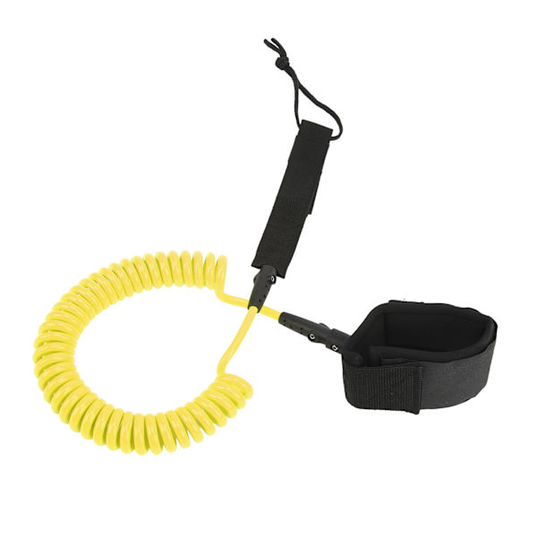 Surfing fotrep 7mm 10ft spiralfjäder hög elastisk justerbar lätt för paddelbräda surfbräda gul