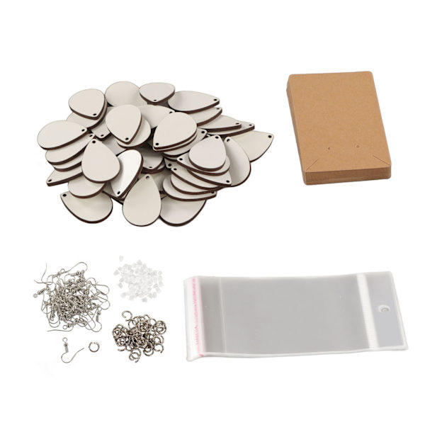 Sublimering Örhängen Blanks Set 250 Styck Vattendroppar Örhängen Örhänge Örhänge Kartong Thermal Transfer Örhängen Set