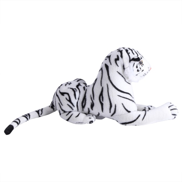 Konstgjord tiger plysch djur Realistisk stor katt vit mjuk mjuk leksakskudde