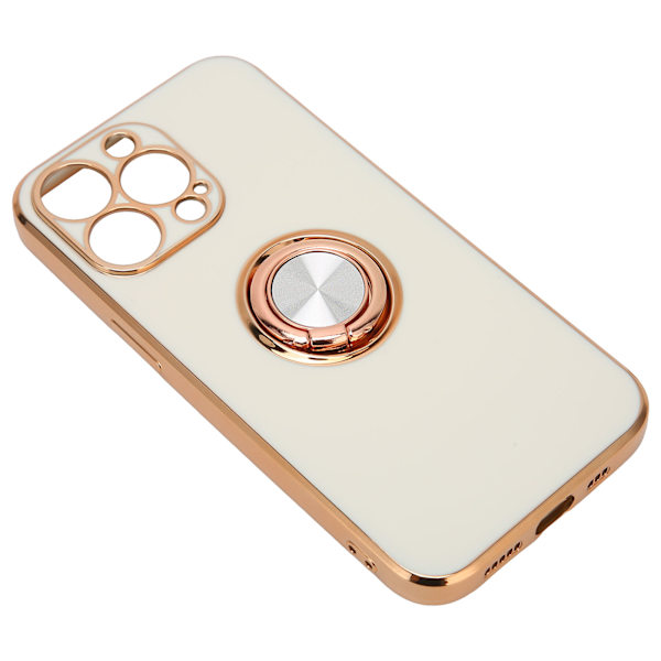 Matkapuhelimen kuori ruusukulta galvanoitu phone case naisten ultraohut pehmeä TPU- cover iPhone 13 Pro White -puhelimelle