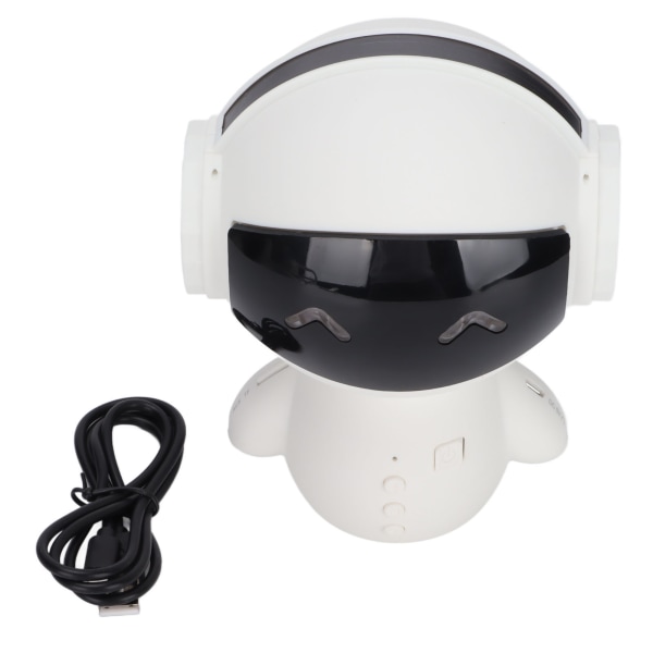 M10 Robot Smart Bluetooth Kaiutin Kannettava Mini Smart Robot Kaiutin Tuki Muistikortti Toisto AUX Input MP3 PlaybackWhite