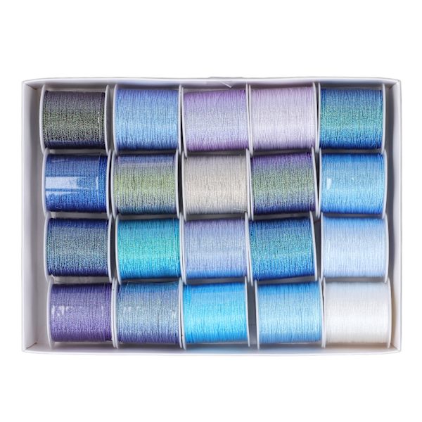 20 st 6 trådar broderigarn färgglad blå lila handvävd rep speciell sytråd för smyckestillverkning