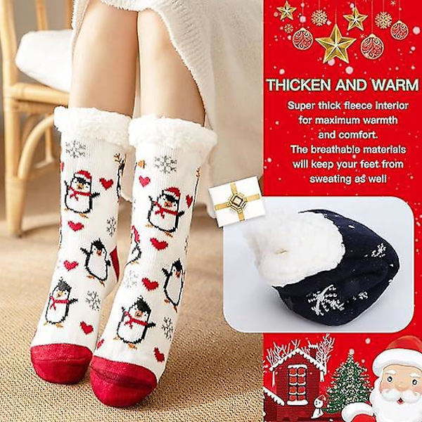 Penguin Slippers Damstrumpor - Varma halkfria vinterstrumpor