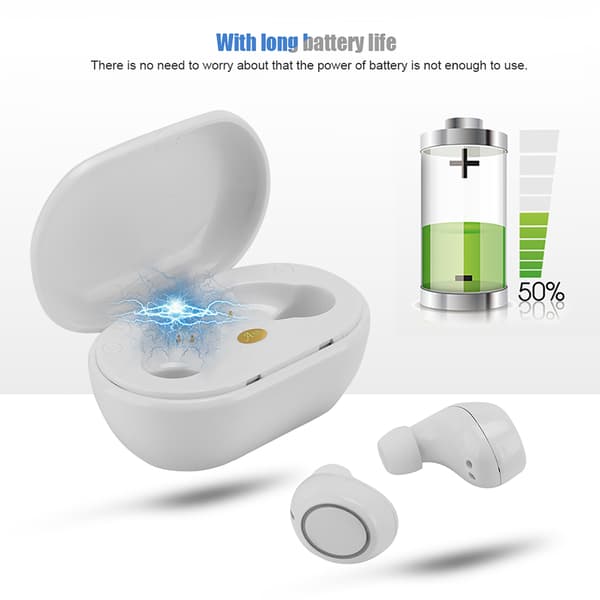 Trådlösa Bluetooth-hörlurar DC 5V TWS Headset CNC-gravering Titanmetallbearbetning Stöd Typ C-laddning (vit)