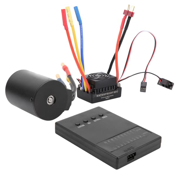 3650 3100KV børsteløs motorprogramkort 60A ESC med vanntett BEC for 1/10 RC-bil