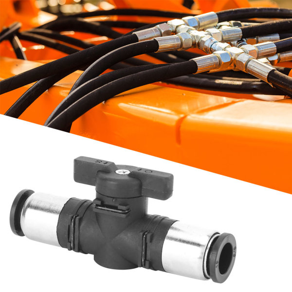 Svart pneumatisk kobling manuell reguleringsventil Dobbeltsidig hurtigkoblingsverktøy (BUC-10)