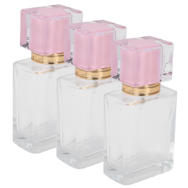 50 ml påfyllningsbar parfymflaska glasspray transparent flytande tom atomizerbehållare rosa