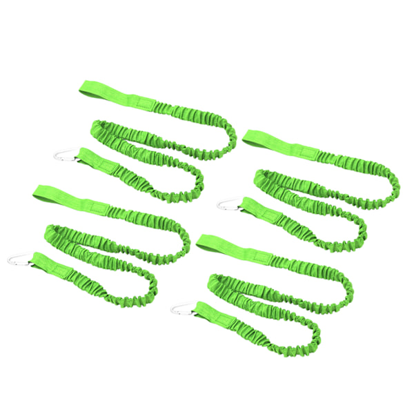 4 stk. kajakstang snor elastisk anti-tabt nylon kano padle snor sikkerhedsreb til surfing rafting grøn