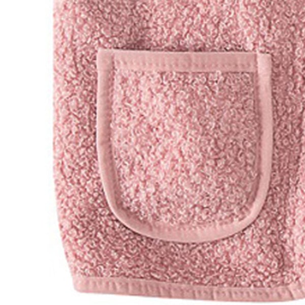 Barn Rosa Fleece Väst Pojkar Flickor Höst Vinter Mjuk Varm Dragkedja Upp Ärmlös Jacka Ytterkläder Med Fickor 130cm