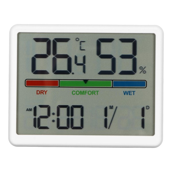 LED-pöytäkello lämpötila- ja kosteusnäytöllä 240 mAh 12/24H digitaalinen herätyskello torkkutoiminnolla