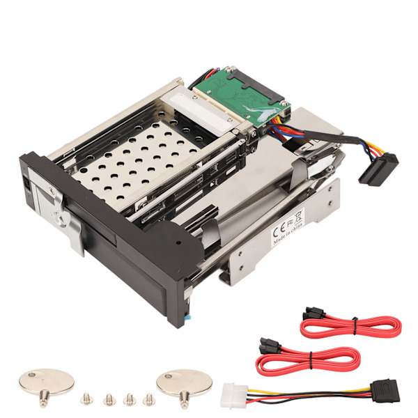 SATA HDD-fack Dubbel fack Utmärkt värmeavledning SATA Intern hårddiskfack för 2,5 tum 3,5 tum SATA-hårddiskar