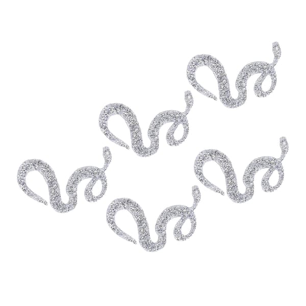 Slangeformet Rhinestones Trim Bånd Mesh Wrap Roll DIY Klær Tilbehør Applikasjon (Sølv)