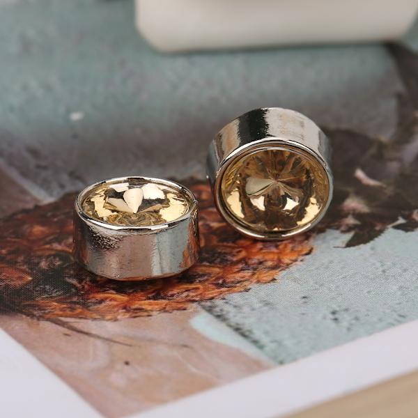 20 st nitar med rund strass i legering för gör-det-själv-skor, kläder och väskor, dekoration med 20 st brickor, 12 mm, kristallgul