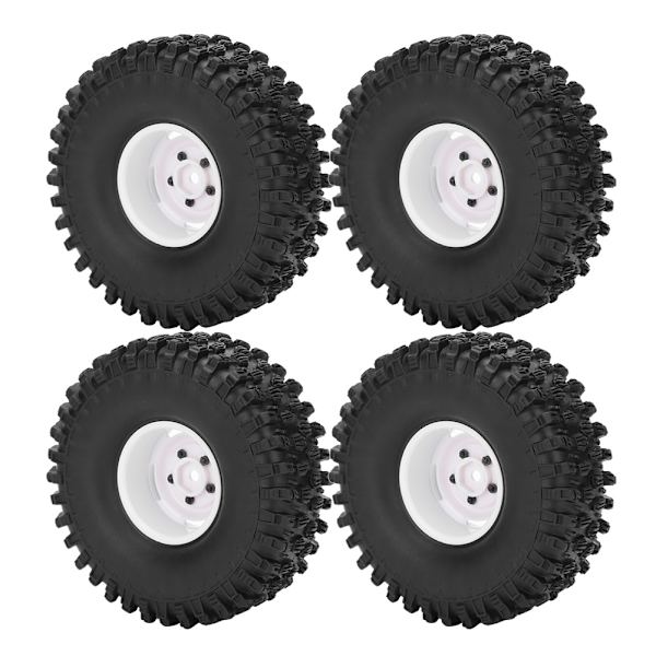 4 kpl 1,9 tuuman pyörän vanteen kumirengas RC-lisävaruste sopii Axial 1/10 RC-ryömintään 120 mm Blanc