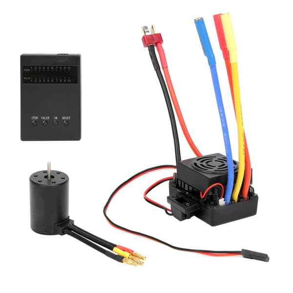 3650 3100KV børsteløs motor 60A børsteløs ESC programkort delsett for 1/10 RC-bil