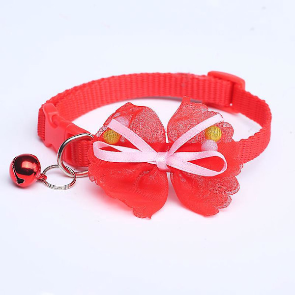 Set med 6 st Katt Halsband, Justerbar Längd 19cm-32cm Kattungehalsband, Katt- och Husdjurstillbehör