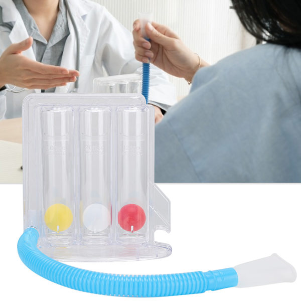 Djupa andning Lungträningsincitament Spirometer Andningsmätningssystem Typ A 3-bolls enkelsug