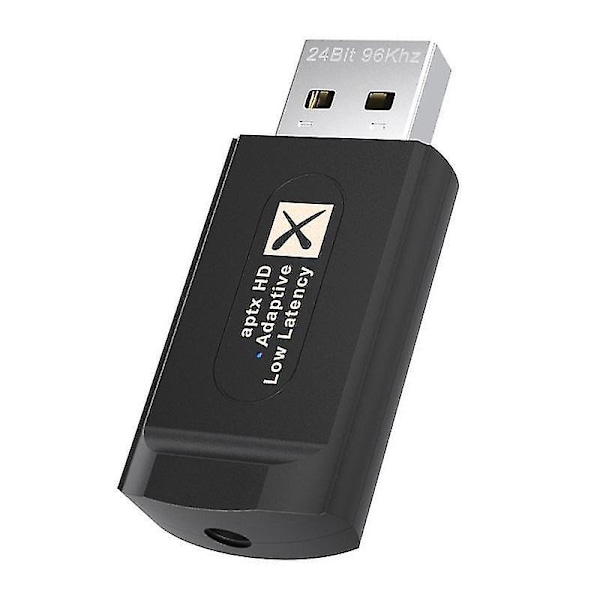 QCC3040 24Bit 96Khz KB9P Bluetooth 5.2 Ljudsändare med Mikrofon LL HD Adaptive Låg Latens 3.5Mm Aux kompatibel med TV PC-B5