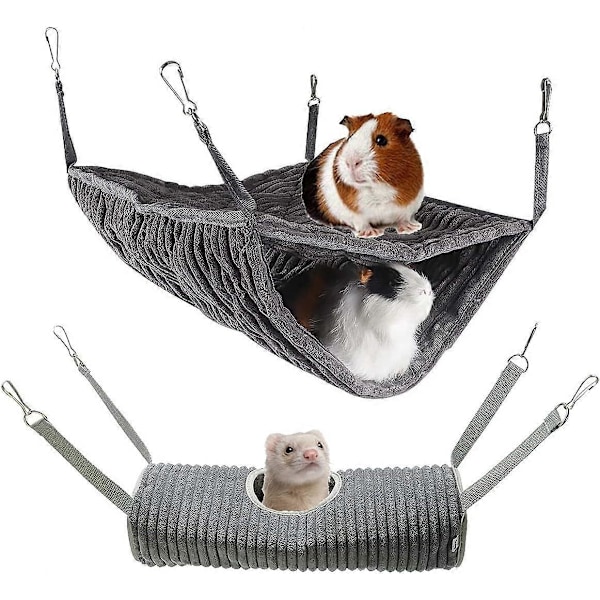 Liten Dyrehengeköye Ilder Seng Hengeköye og Tunnelbur for Rotte Hamster Ekorn Sukkerflyger Marsvin