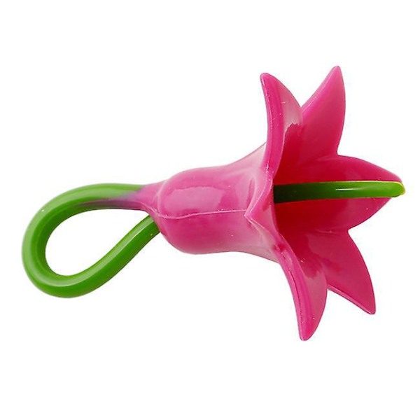Set med 6 vinglascharm i blomsterform
